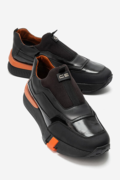 Ataköy Ayakkabı Erkek Hakiki Deri Sneakers Ayakkabı Siyah