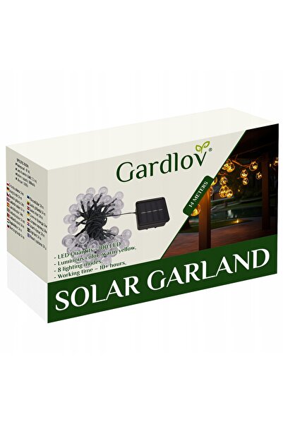 Gardlov Ghirlandă de grădină cu lumini solare LED IP44 3000K