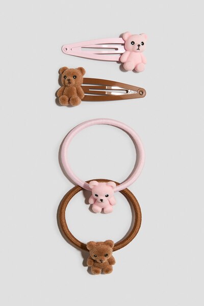H&M 4 Parçalı Aplikeli Toka Seti