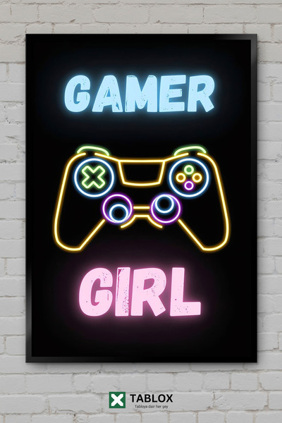 tablomaxtbx Devojka igračka Neon devojka Gamer umetnički poster zidni dekor u...
