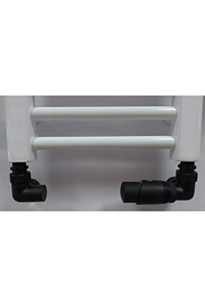 GOSHE Robinet termostatic axial dreapta pentru încălzitor, negru mat, 1/2 PEX...
