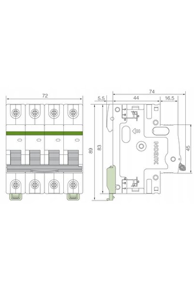 NOARK DISCONECTOR IZOLAT 4P 16A 1000V CC Ex9IP 101762