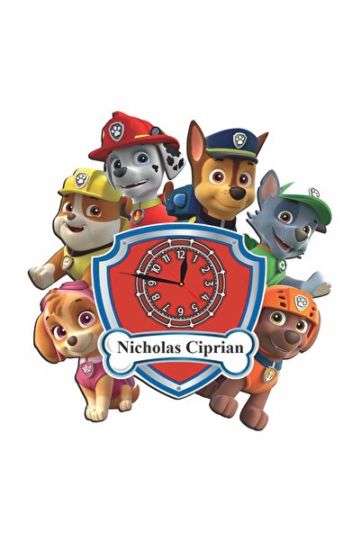 OEM Ceas Disney, Personalizat, Paw Patrol, Lemn, 38x30 cm, CSDUV099