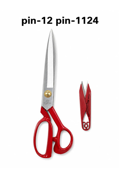 Terzi Market Pin Red 12 No. Professional Tailor Scissors 30-31 cm – Snap Scis...