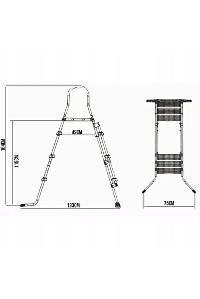 Hecht 00091 SCARĂ PISCINĂ 164 cm