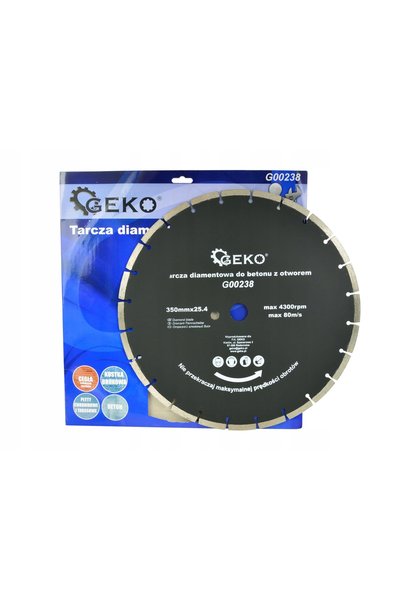 GEKO Disc diamantat pentru beton și granit, 350mm, 25.4mm, segmentat, pentru ...