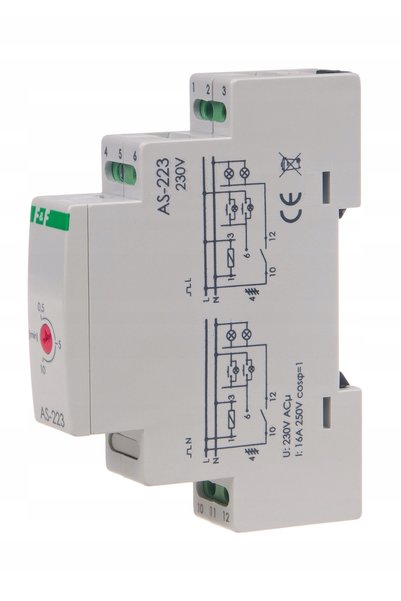 F&F DİZAYN Temporizator 16A 230V AC 0.5-10MIN Fără blocare F&F AS-223