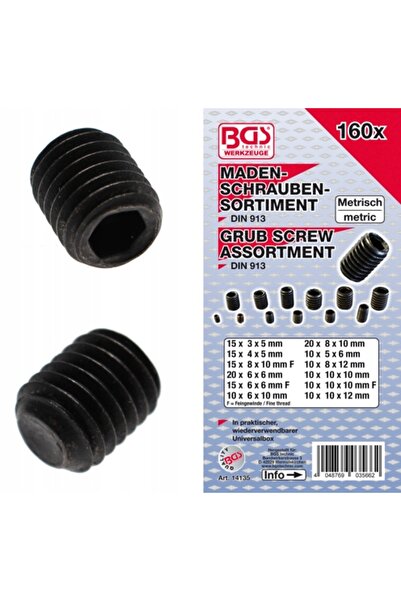 BGS technic Șuruburi Allen fără cap M3-M10 160 buc.