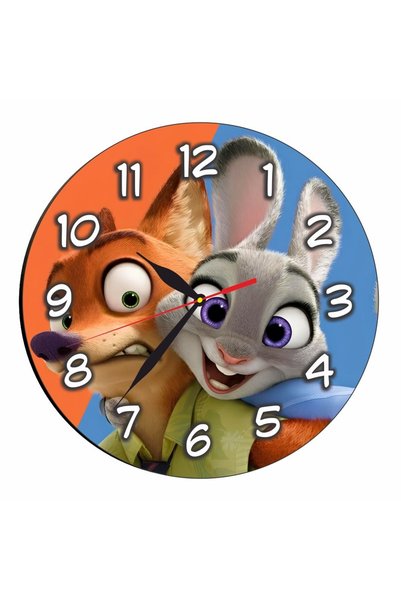OEM Ceas Zootopia, Lemn, 30 cm, CSDUV200