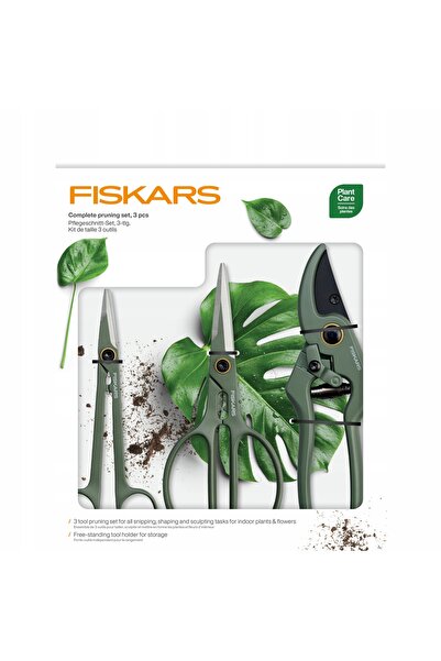 FiSKARS Set de îngrijire a plantelor pentru plante în ghiveci și flori, 3 bucăți
