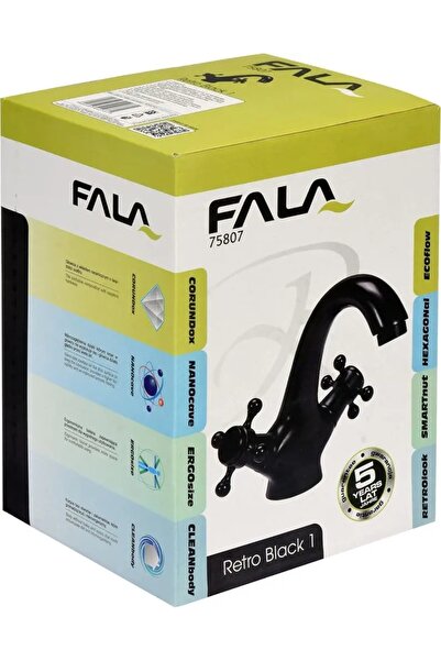 FALA UMYWALKOWA STOJĄCA BLACK RETRO BLACK 1 SET MONTAŻU 75807