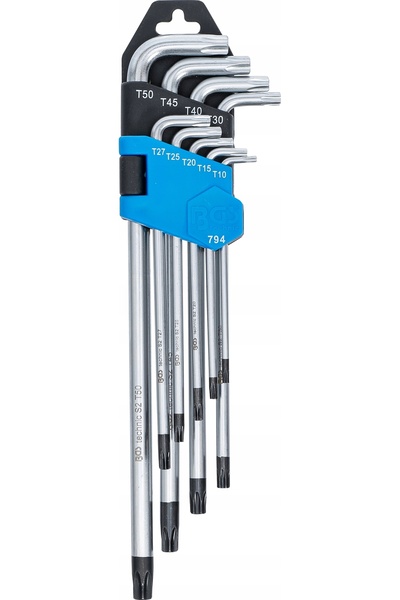 BGS Set de chei TORX lungi cu orificiu KPL T10-T50 9 bucăți