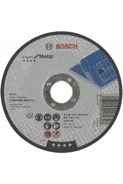 Bosch Disc de corindon EXPERT pentru tăierea metalului 125/2,5mm - 25 bucăți