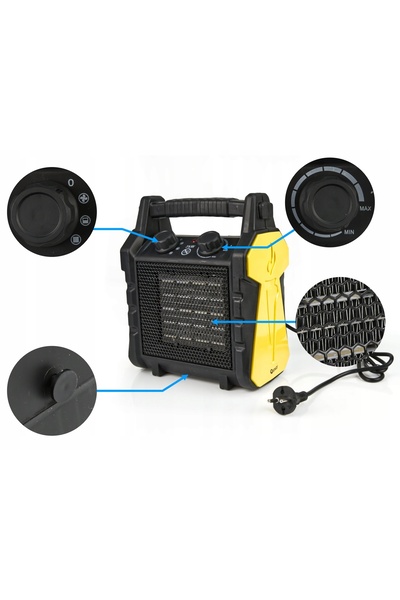 GEKO Încălzitor electric ceramic - Încălzitor de 3KW