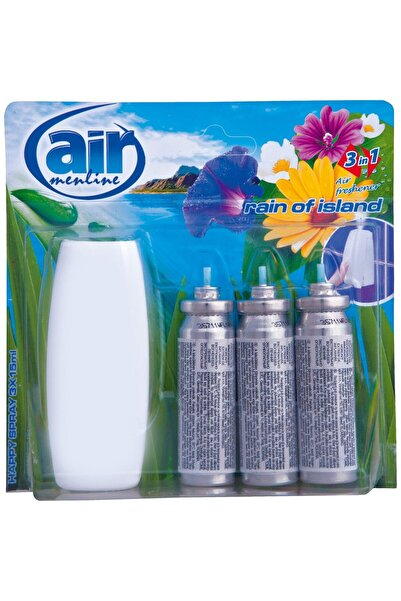 Air menline AIR meline happy spray odorizant de aer cu dispozitiv, 3x15ml, Pl...