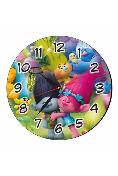 OEM Ceas Disney, Trolli, Trolls, Lemn, 30 cm, CSDUV023