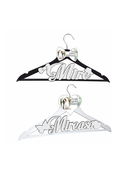 OEM Set de umerașe, Nuntă, Mire, Mireasă, Negru Alb, UNUV015