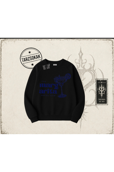 Tarzsokak Ženska majica Margarita Social Club, oversize, unisex, s okruglim i...