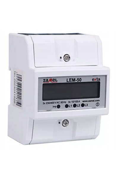 ZAMEL Contor de energie electrică trifazat 100A LEM-50 LCD