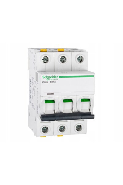 Schneider Electric DISJUNTOR 3P B 50A 6kA AC ACTI9 iC60N-B50-3 SCHNEIDER A9F0...