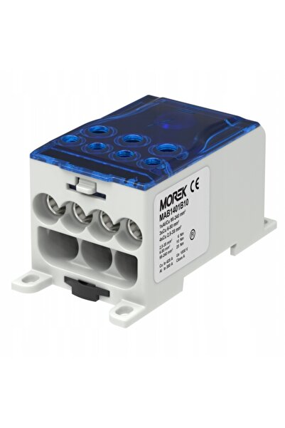 MOREK Bloc de distribuție OJL400A albastru, intrare: 1xAl/Cu 95-240mm², ieșir...