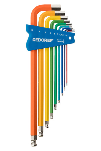 Gedore Imbusy Chei tip ampulă cu bilă, lungi, colorate