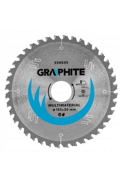 graphite Disc de ferăstrău pentru lemn 165x30mm 40T uni 55H545