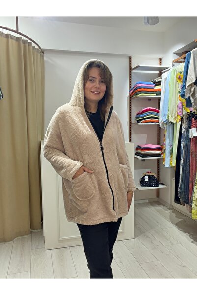Han Atelier Kapüşonlu Peluş Ceket