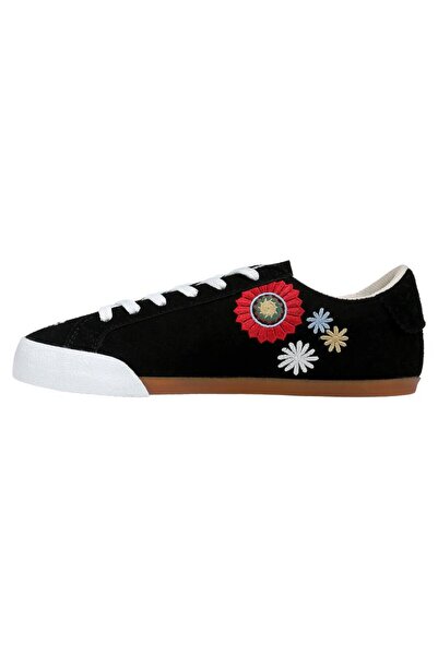 Dogo Kadın Vegan Deri Siyah Sneakers - Blooming in the Dark Tasarım
