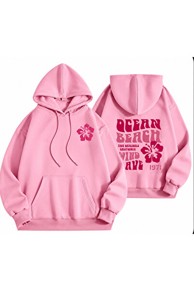 HAI COLLECTİON Women's 3 Thread Floral Graphic Printed Hoodie – Oversized Hoo...