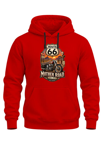 The Baski Route 66 Mother Road Motorcycle Printed Unisex Regular Fit 3 Thread...