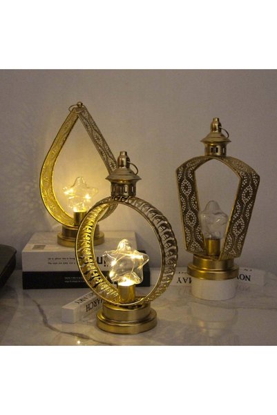 NO BRAND Lumină decorativă de Crăciun, stea LED aurie, alimentată cu baterii