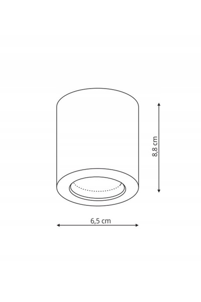 Light Prestige Spot tubular aplicat pe suprafață negru FARO IP65 pentru baie ...