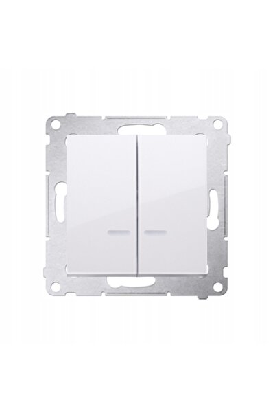 Kontakt-Simon Simon 54 Conector dublu în cruce cu LED alb DW7/2L.01/X/11