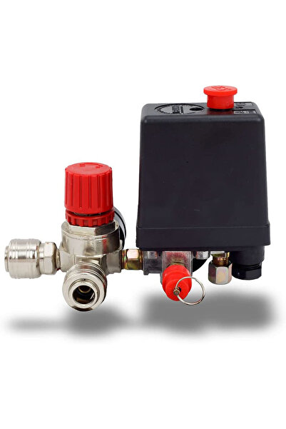 Vorfal Presostat compresor 230V cu manometru și conector rapid