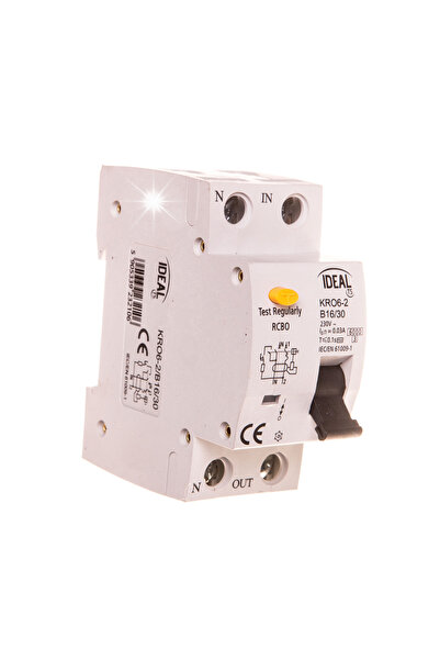 KANLUX Întrerupător diferențial de curent 2P B16A 30mA IDEAL KRO6-2/B16/30 23210