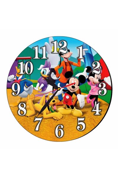 OEM Ceas Disney, Clubul lui Mickey Mouse, Casa lui Mickey Mouse, Lemn, 40 cm,...