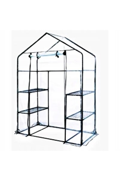 dedra Seră mare de grădină, 4 rafturi, pliabilă, din oțel și PVC, 143x73x195c...