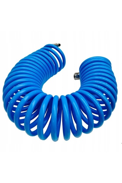 VERKE Furtun de aer spiralat de 15m, tub pneumatic, linie de aer spiralată pe...