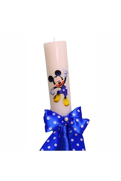 OEM Lumânare de botez, Mickey Mouse, Albastru, 35 cm, LMB030