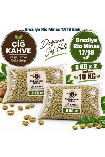Brezilya Rio Minas 17/18 Elek Çiğ Kahve (10 kg)