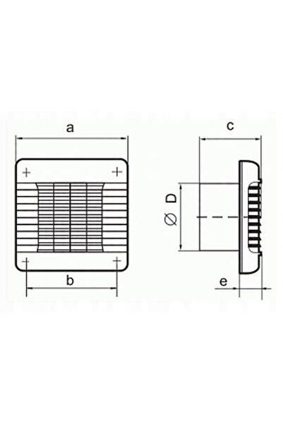 Blauberg Ventilator LED LUX 100-2, frontală decorativă din oțel inoxidabil, d...