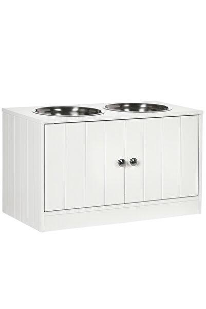 Generic Brand Stație de hrănire pentru câini, 2 boluri din oțel inoxidabil, c...