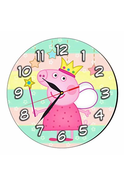 OEM Ceas Disney Peppa Pig, Lemn, 40 cm, CSDUV181