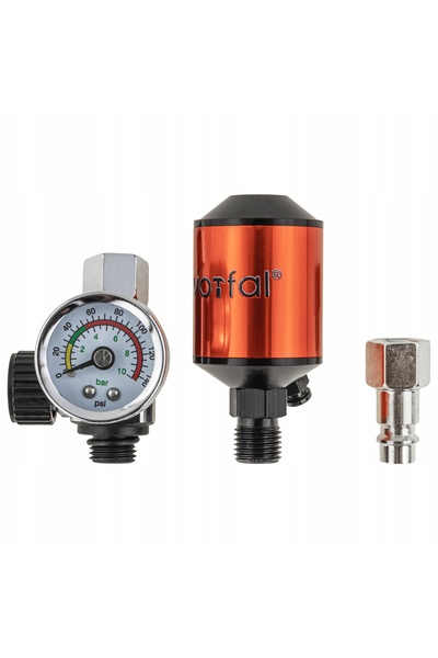 Vorfal REDUCTOR DE PRESIUNE MANOMETRU DEWELLER PISTOL DE VOPSIT NIPPEL DE 1/4 "