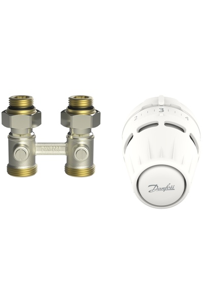 DANFOSS SET TERMOSTATIC REGUS RA CAP + ROBINET RLV-KB 1/2 " DREPT