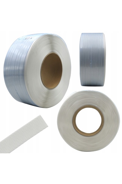 NO BRAND Bandă de legat PP albă pentru legarea paletelor 16mm 2000m