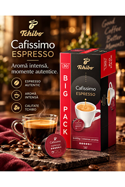 Tchibo Cafissimo Espresso Aromă Intensă Pachet Mare – 30 capsule
