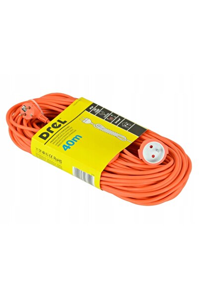 drel Cablu prelungitor de grădină 40m 3x1mm cupru 10A IP20 cu împământare