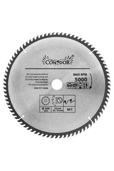 CONDOR Pânză de ferăstrău circular pentru lemn 300mm 80T pentru margini neted...